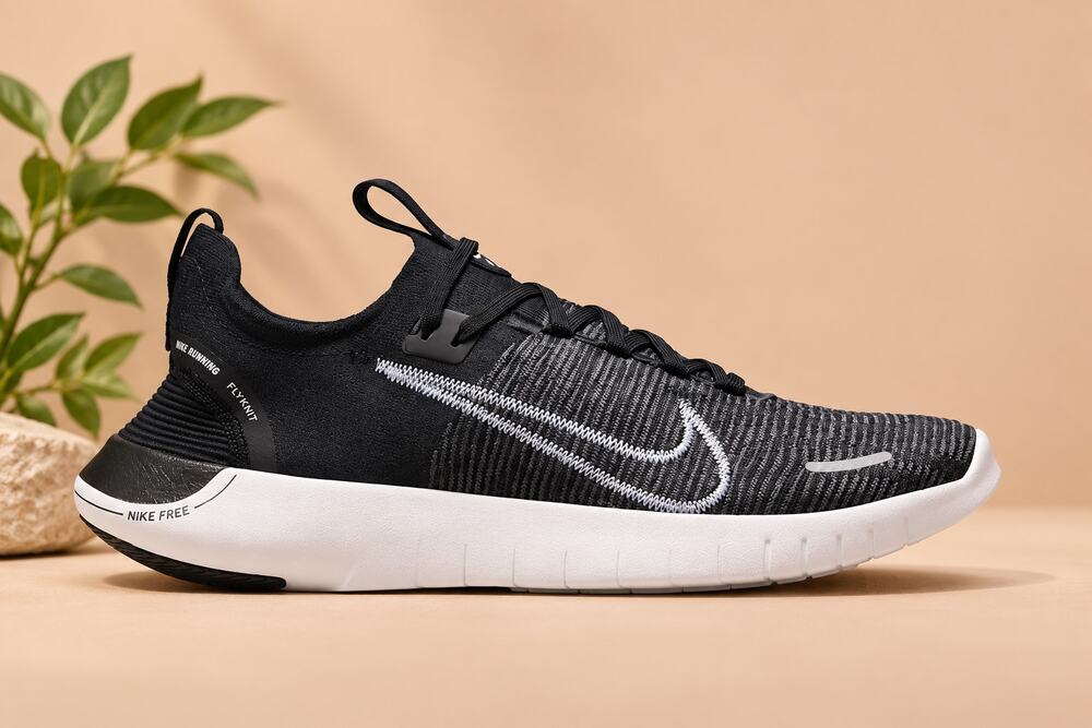 NWT Nike Men's Free Run NN Running Shoes Black White 11